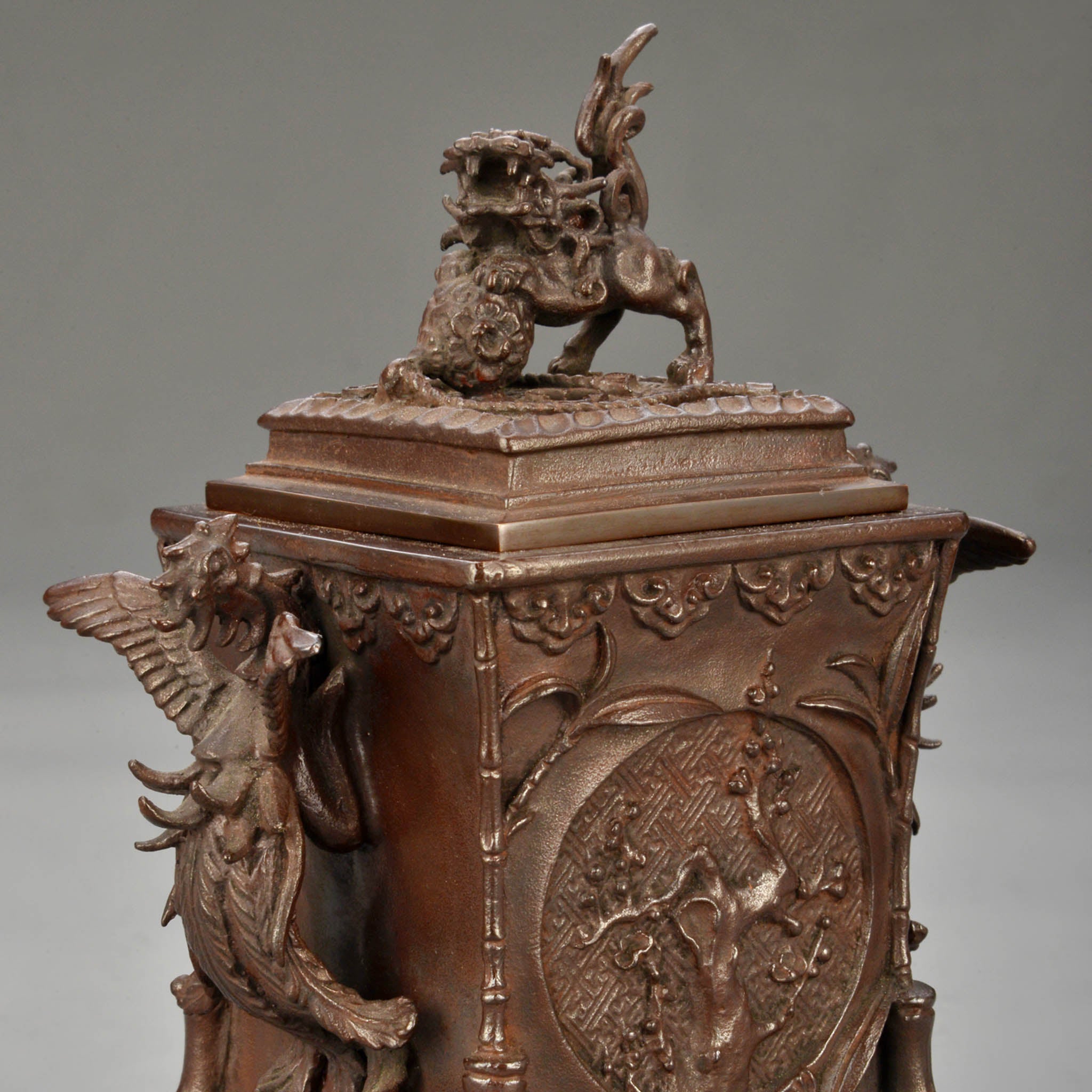 高岡銅器 香炉 | 玉獅子 | 銅 | 喜泉堂