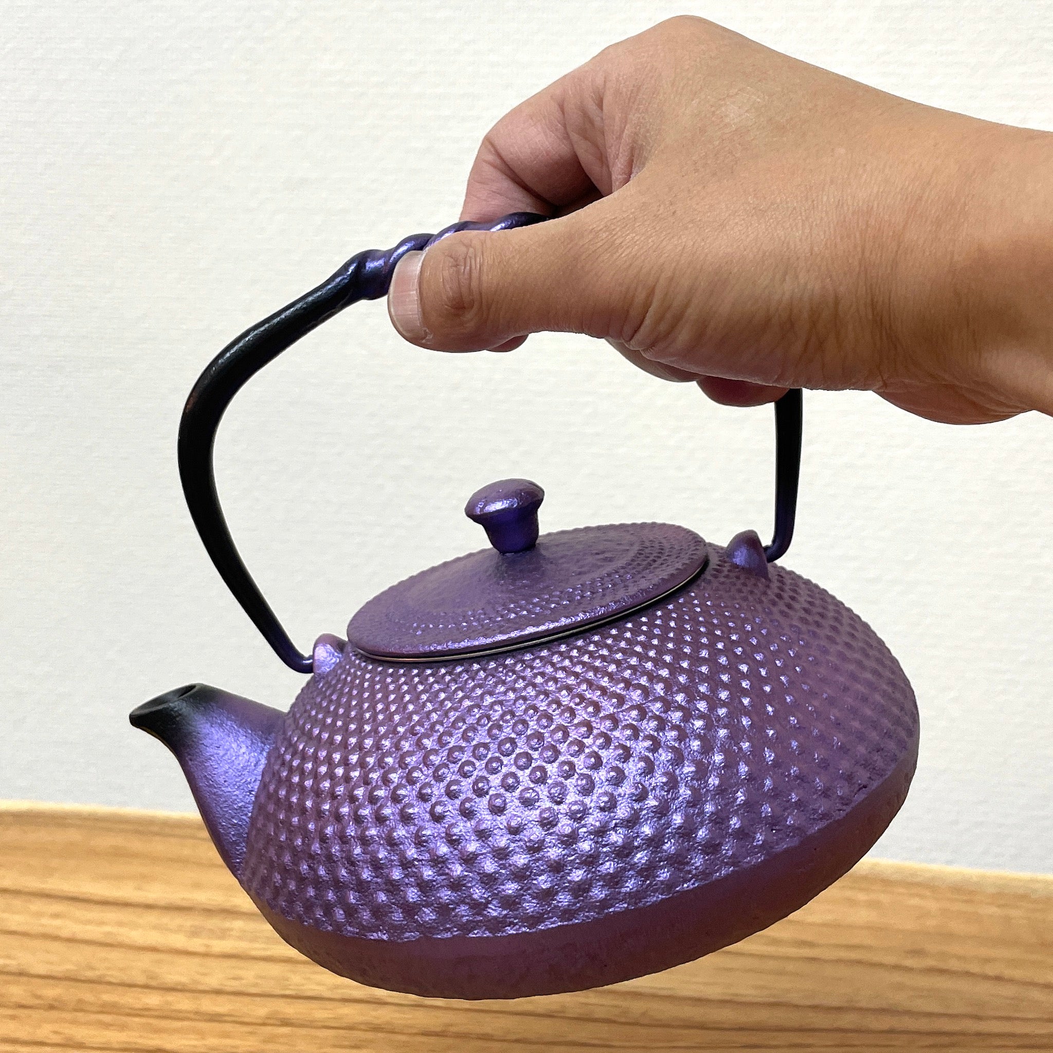 南部鉄器 小鉄瓶 急須 | アラレ 0.5L | 紫 | 及富