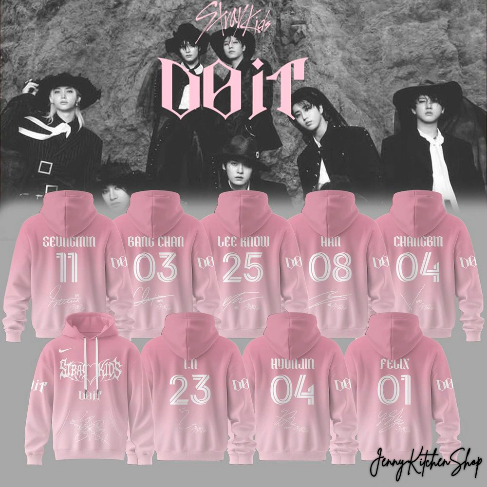Stray Kids Do It Album 2025 Limited Pink Hoodie