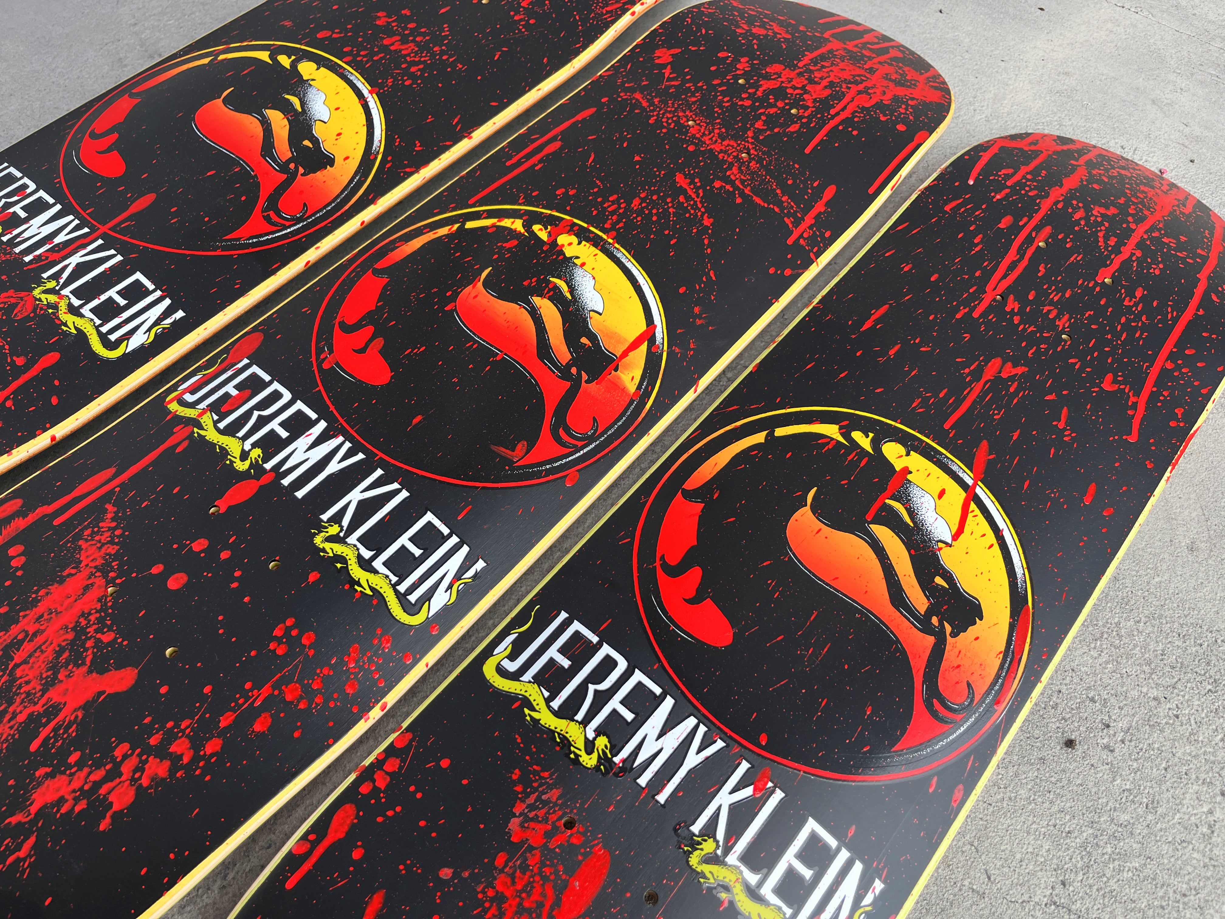 SIGNED klein dragon 8.0 X 31.75 HAND SCREENED FATALITY MATTE BLACK