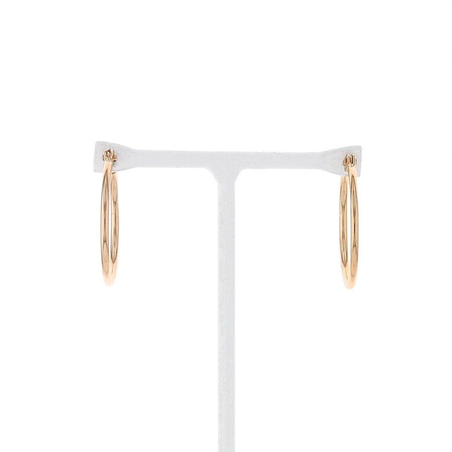 K18 ピンクゴールド フープピアス（15mm） （7277729939613