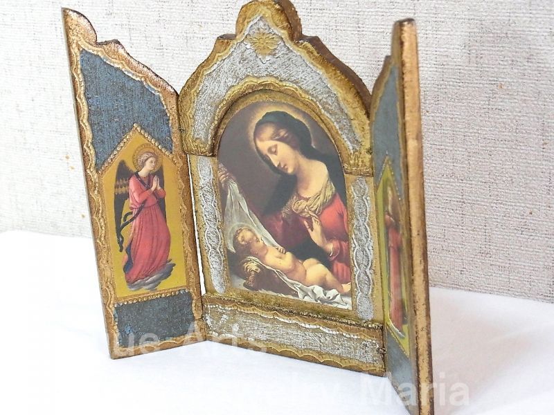 小型サイズ】イタリア ヴィンテージ『観想の聖母マリア』カルロ