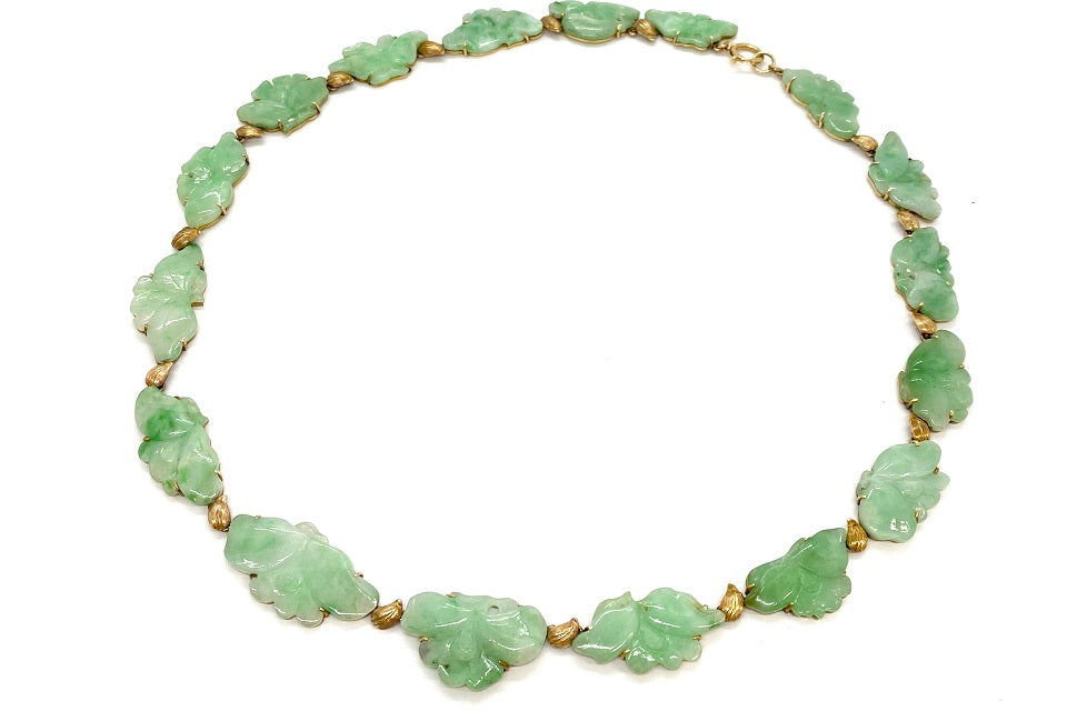 翡翠 Jade K14翡翠ネックレス(No.126738) – JEX宝石ギャラリーオンライン