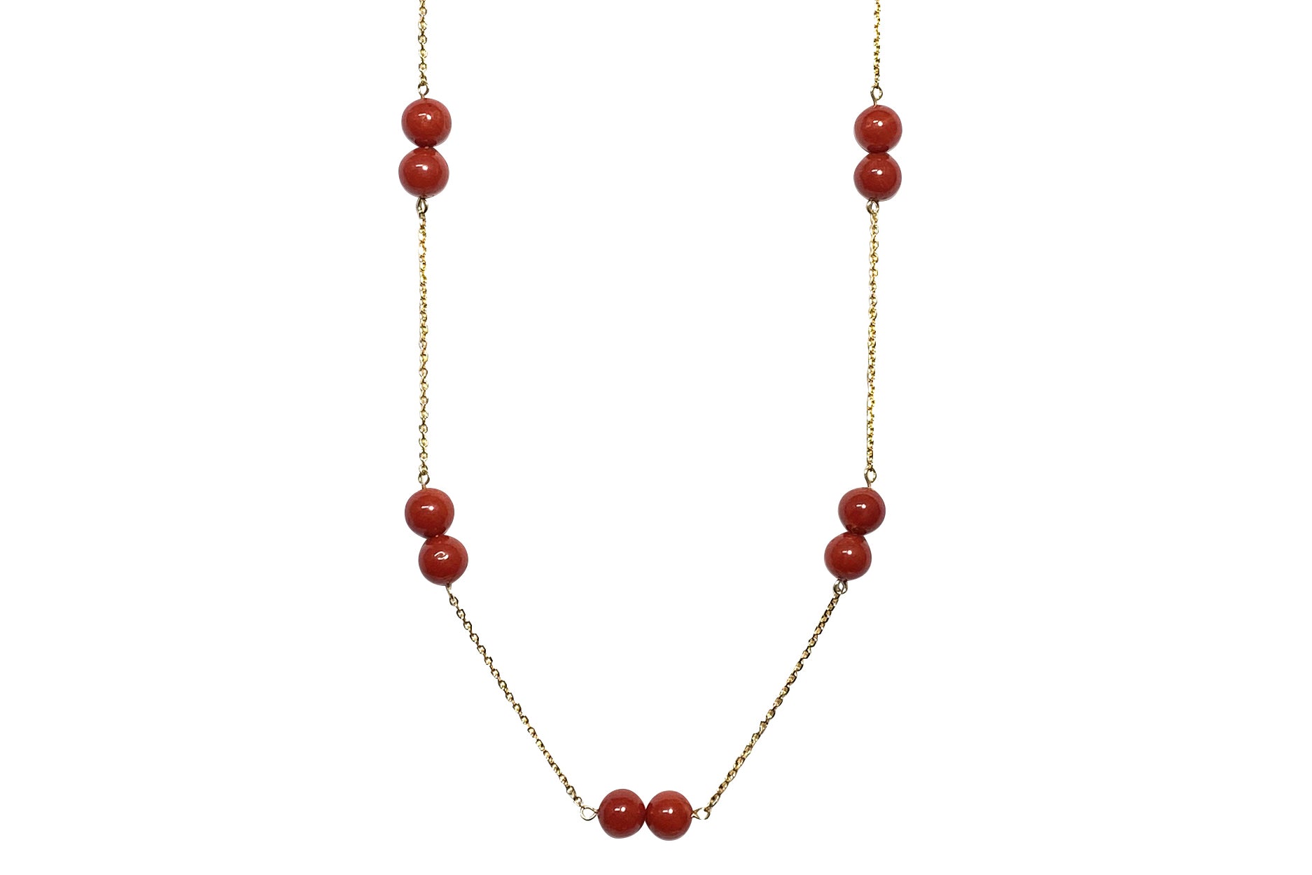 Coral K18赤珊瑚ネックレス (NO.128356) – JEX宝石ギャラリー