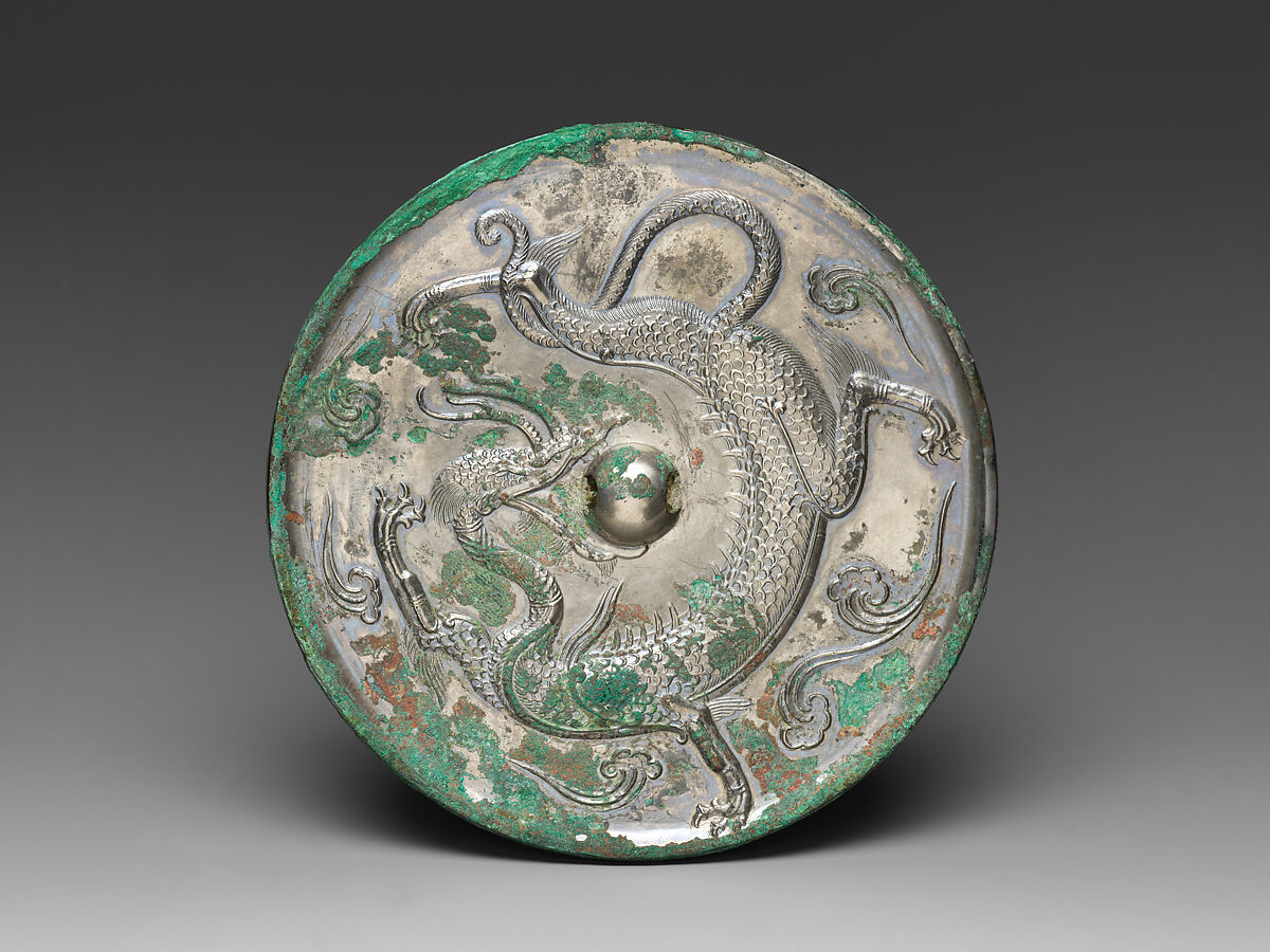 龍紋銅鏡 Mirror with dragon】中国-唐代