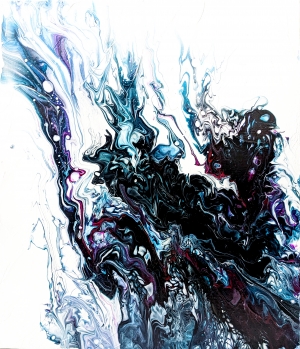 ○Kaoruko Negishi○ アクリル画 原画 紐付き ○Kaoruko Negishi