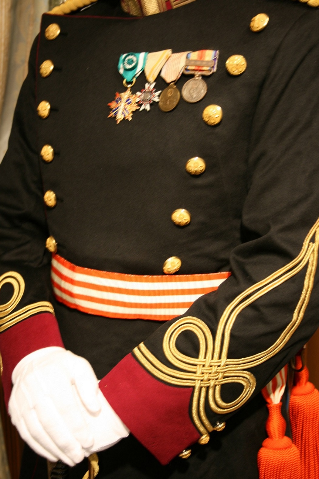 実物 日本陸軍 大礼服 大尉 正肩章 正装 礼装ベルト 将校用大日本帝国