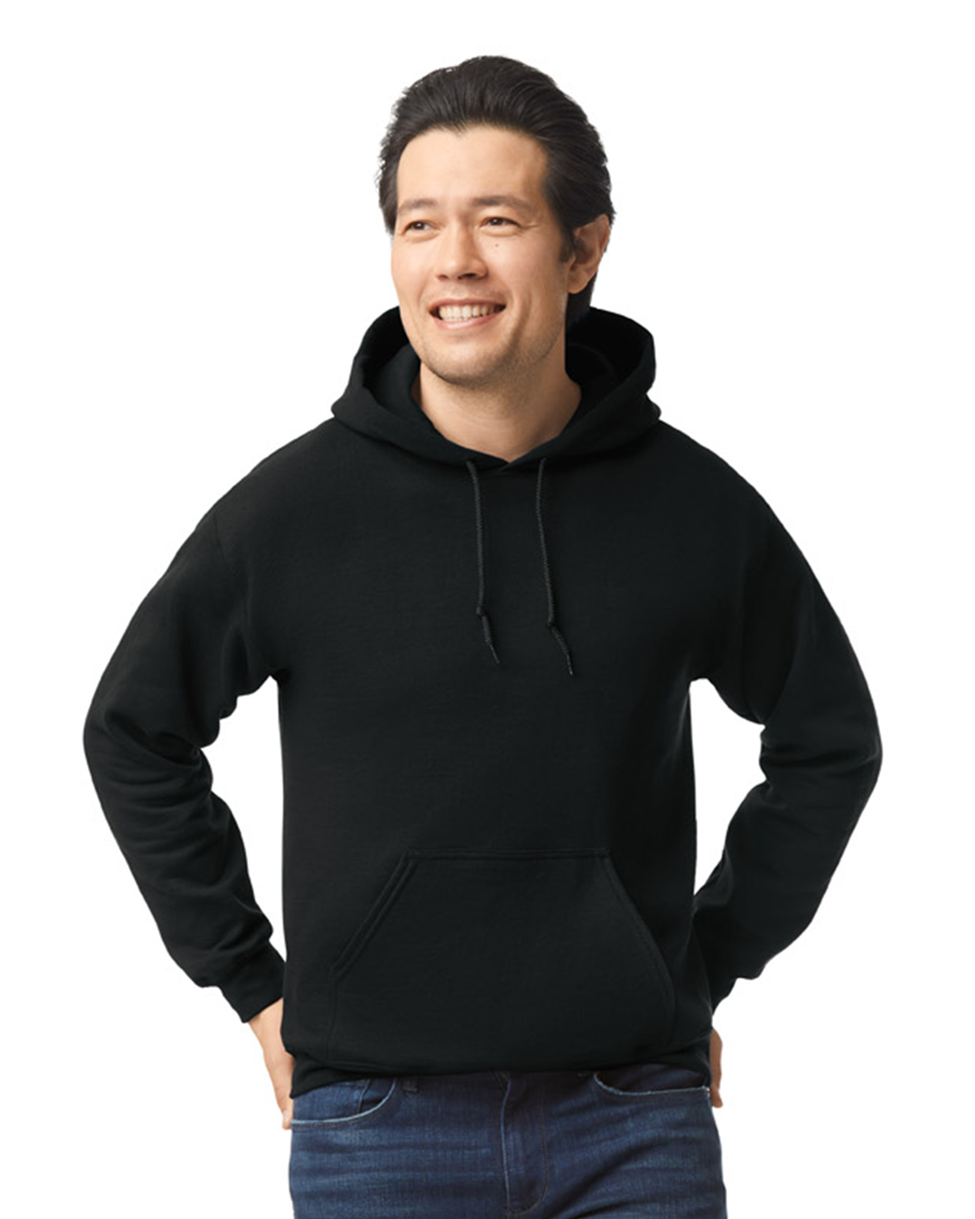Gildan Unisex Heavy Blend™ 50/50 Hoodie G185 Black | Jiffy