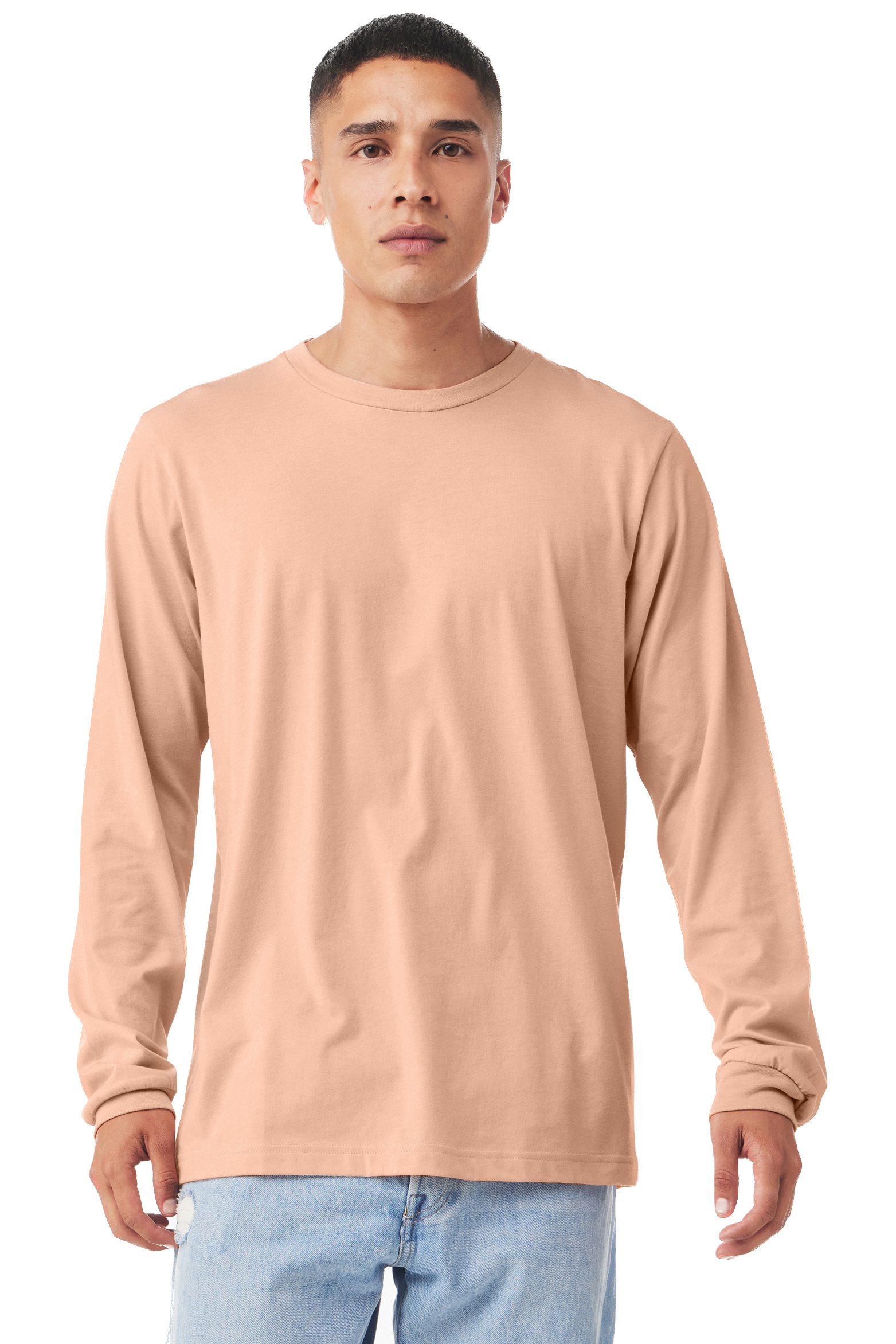 Bella Canvas Unisex Jersey Long Sleeve T Shirt 3501 Cvc Heather