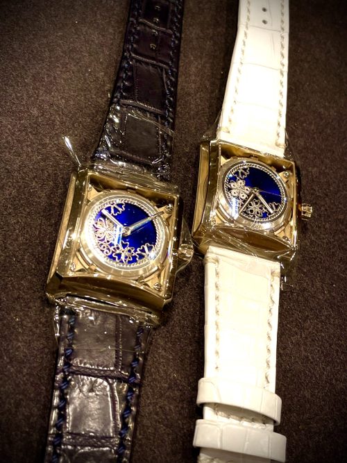 ORIENT 「太陽と月」パールダイヤル レッドレザー レディースクォーツ