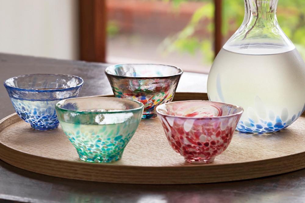 ガラス徳利 水芭蕉 みずばしょう 酒器 硝子 日本酒グラス