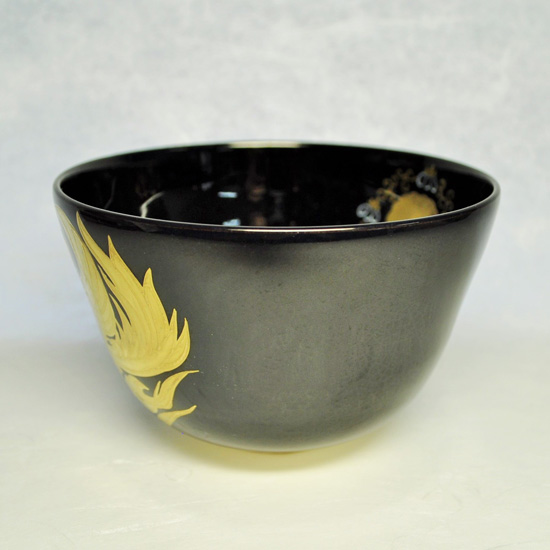 クローバー 茶道具 橋本紫雲作 黒釉 数茶碗 四客まとめて V 9596