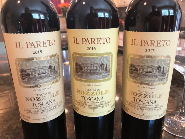 Verticale: Tenuta di Nozzole Il Pareto - John Fodera's Tuscan Vines