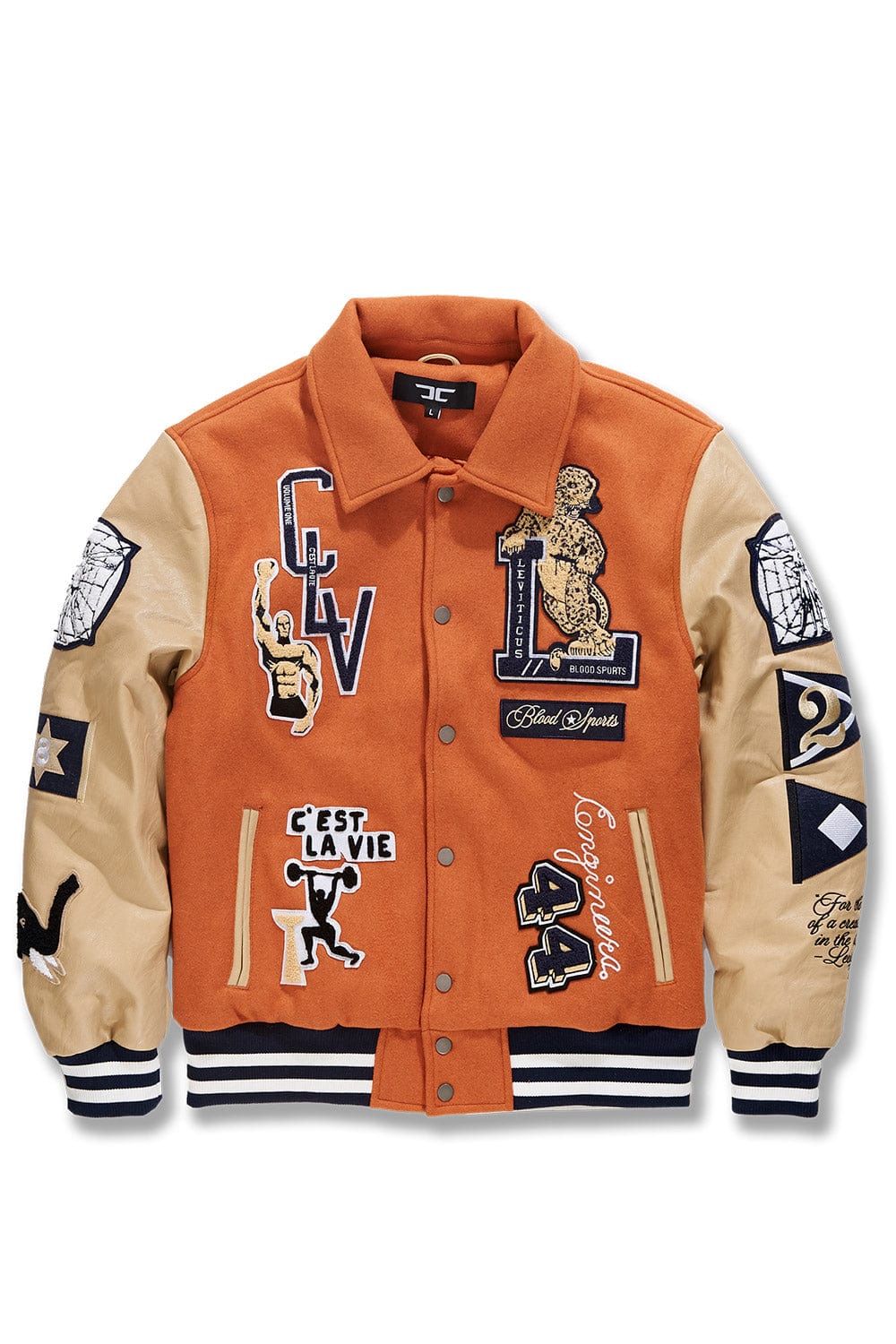 Carpe Diem Varsity Jacket (Burnt Orange)
