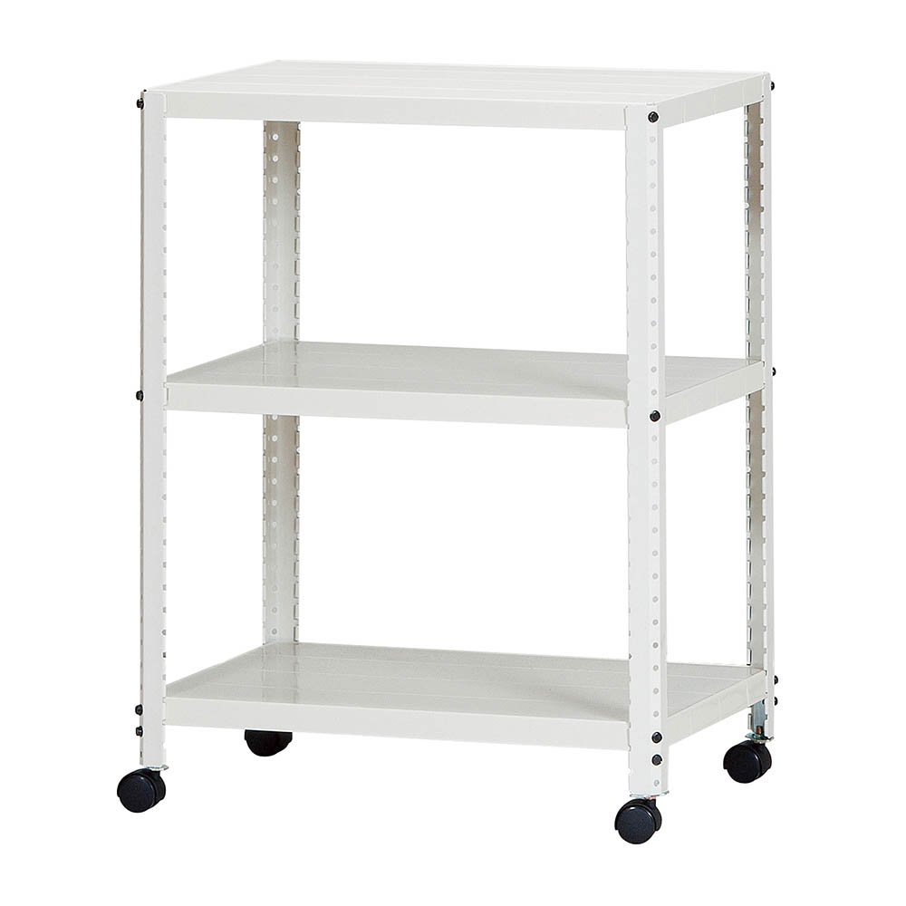 キャスターラック3段 CLEK6480-3 白 | ジョイフル本田 取り寄せ＆店舗受取