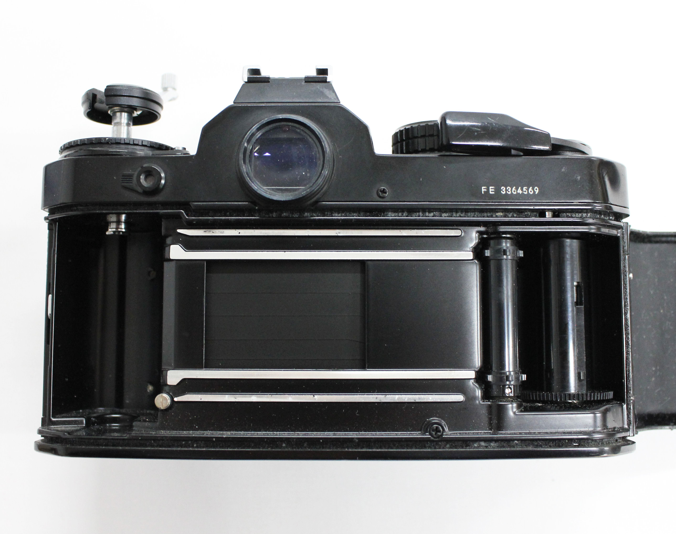 Nikon FE Black 35mm SLR Film Camera Body w/ Data Back MF-12 from