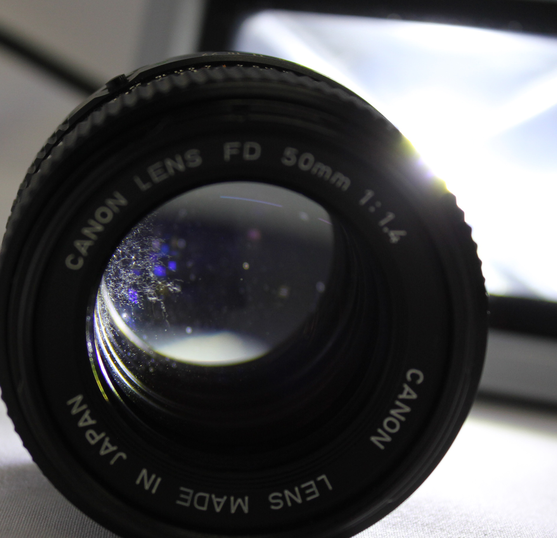 Canon A-1 35mm SLR Camera w/ New FD 50mm F/1.4 Lens and Hood from