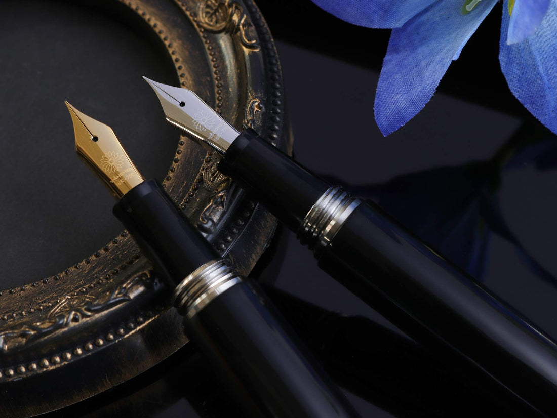 誠エボナイト・シルクブラック Fountain Pen | ワンチャーペン Wancher