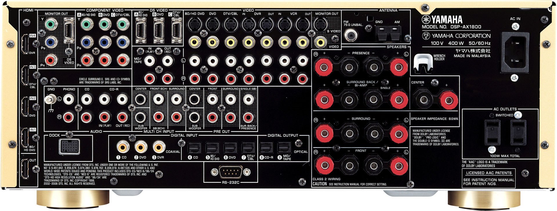 ヤマハ | DSP-AX1800 - AVアンプ - 概要