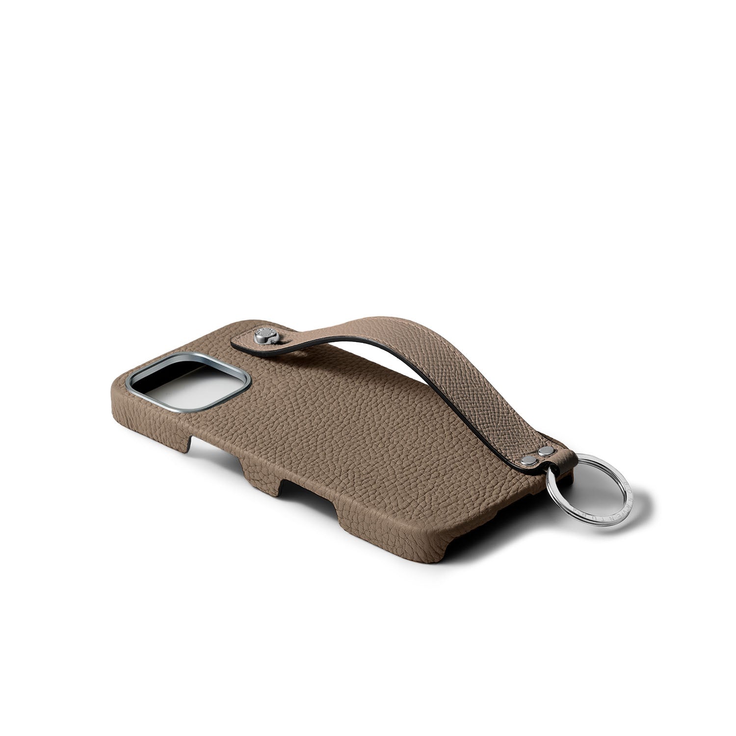 iPhone 16) ハンドル付き バックカバーケース シュリンクレザー