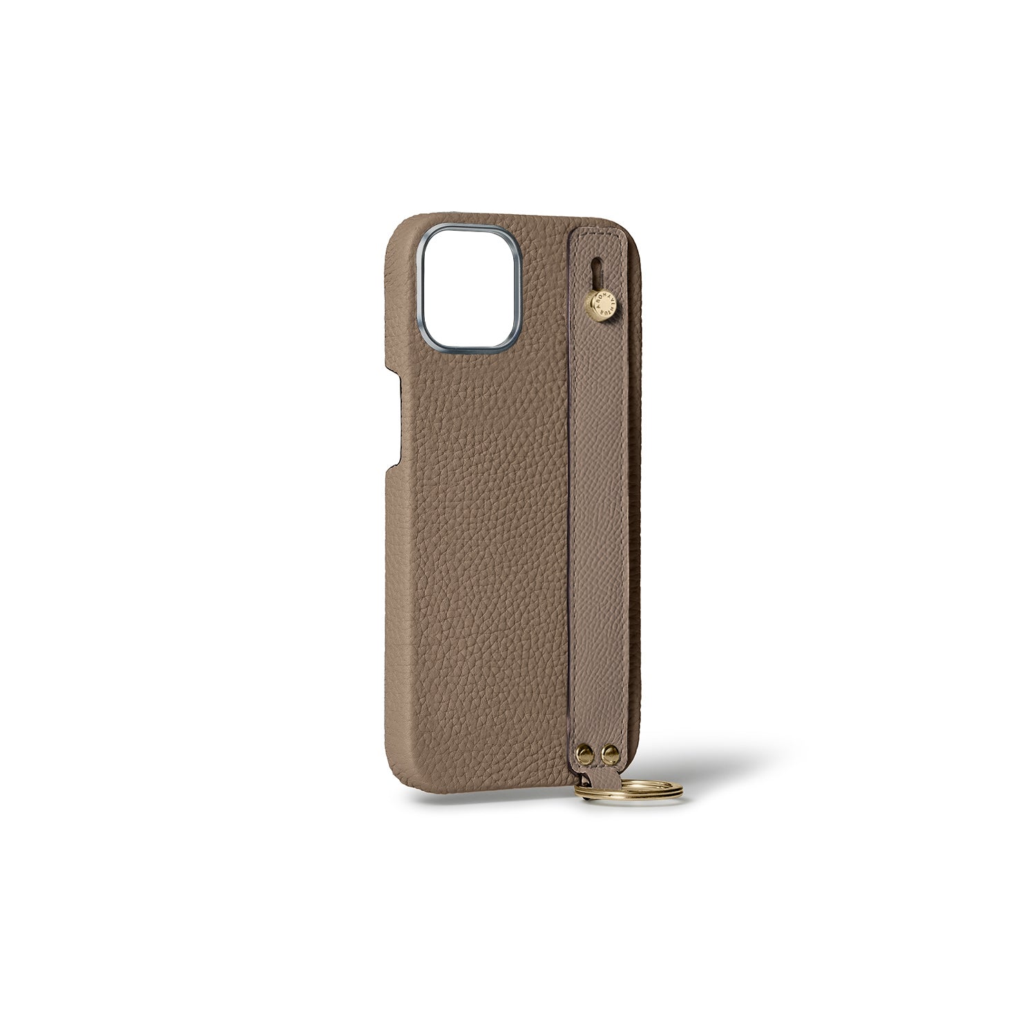 iPhone 15) ハンドル付き バックカバーケース シュリンクレザー