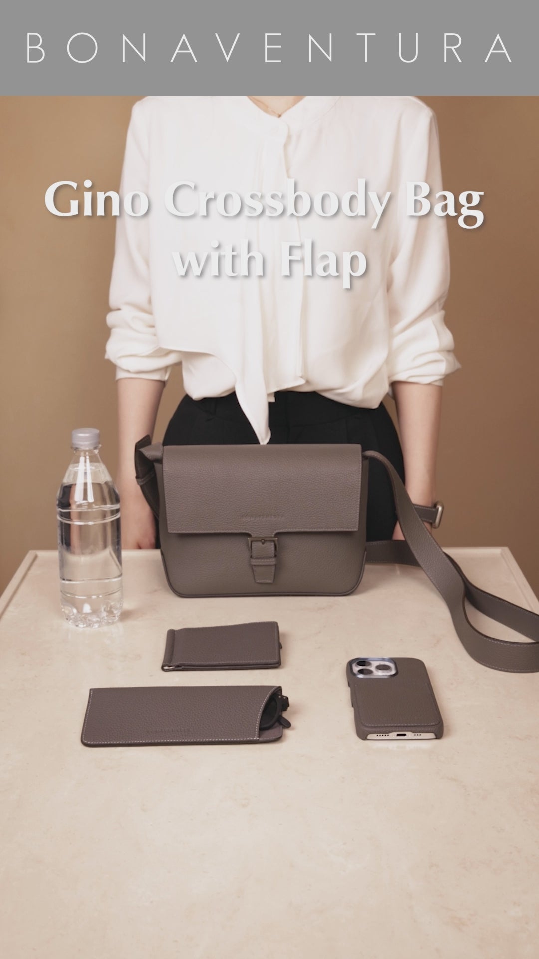 ジーノ クロスボティバッグ シュリンクレザー