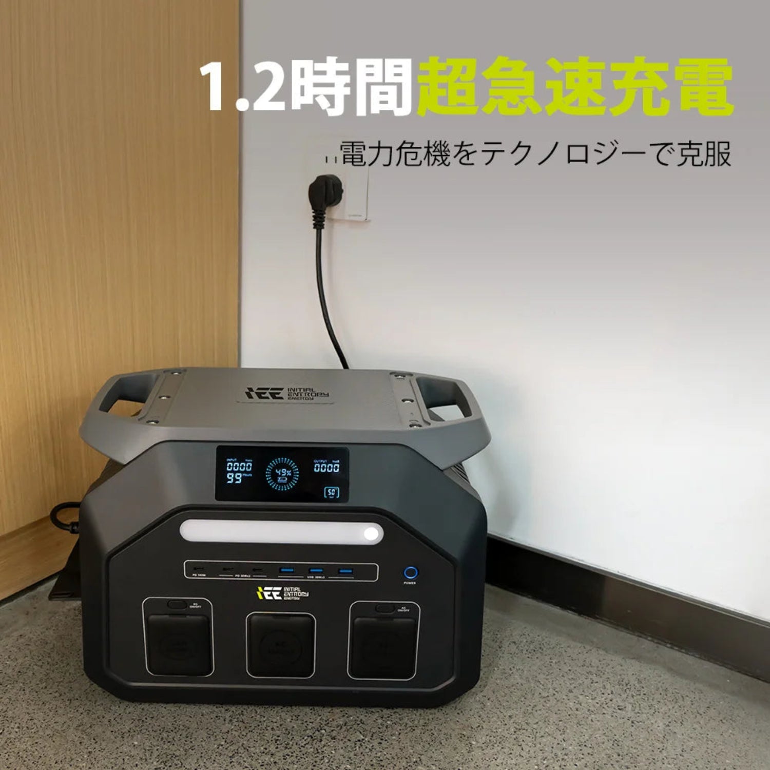 PSE認済み ポータブル電源 大容量1024Wh 防災/車載両用 ソーラーパネル