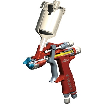 10111806 低圧小型スプレーガンmini XTREME (重力式) SAGOLA ノズル