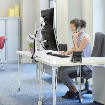 45-509-216 エルゴトロン LX デュアル モニターアーム 縦/横型 ロング