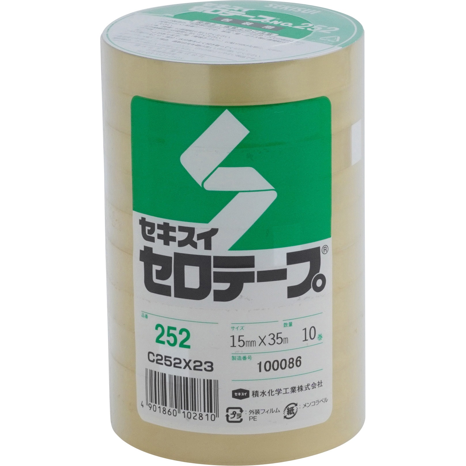 No.252 セキスイセロテープ No.252 セキスイ 透明色 大巻 - 【通販