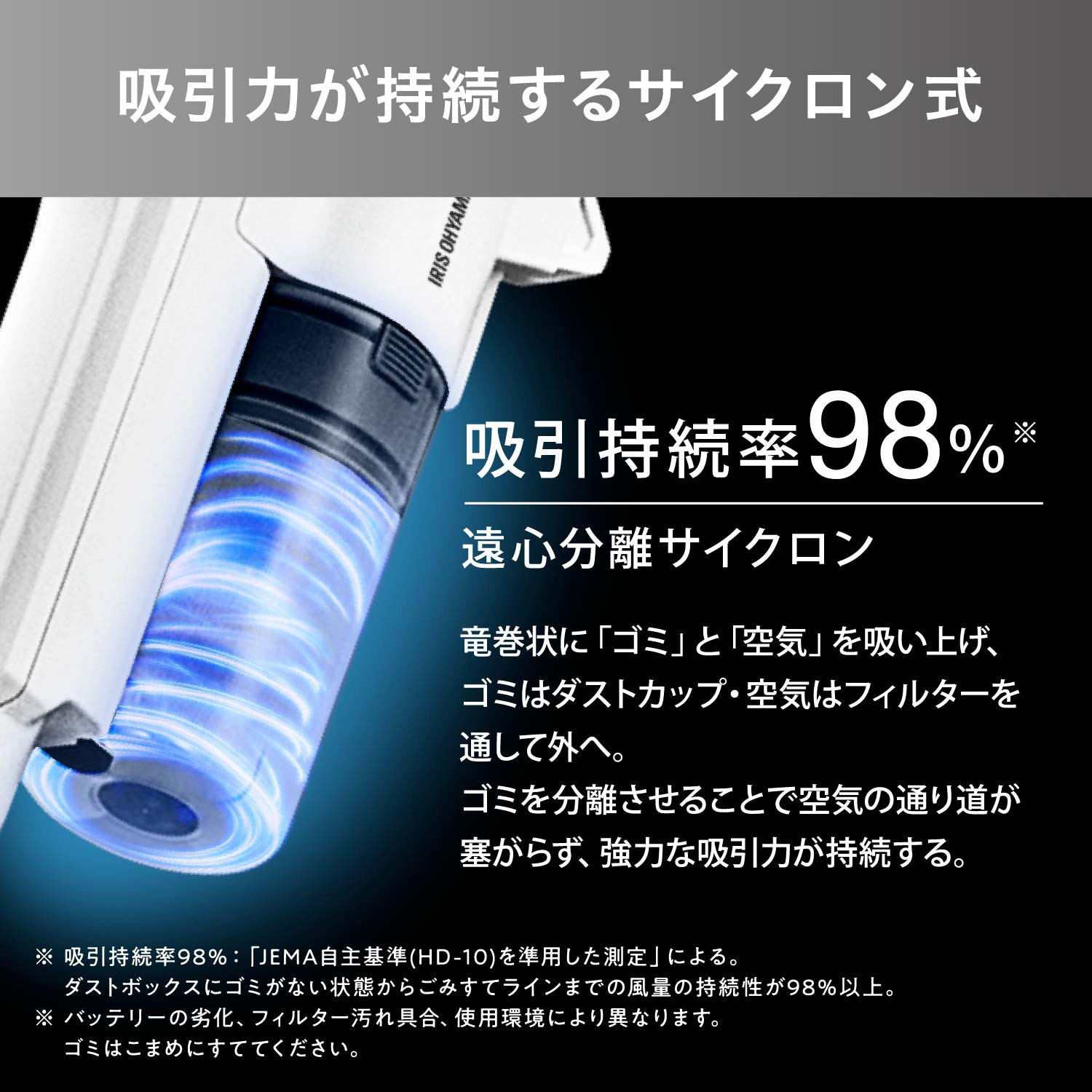 SCD-183P-W コードレス 充電式サイクロンスティック掃除機 1台