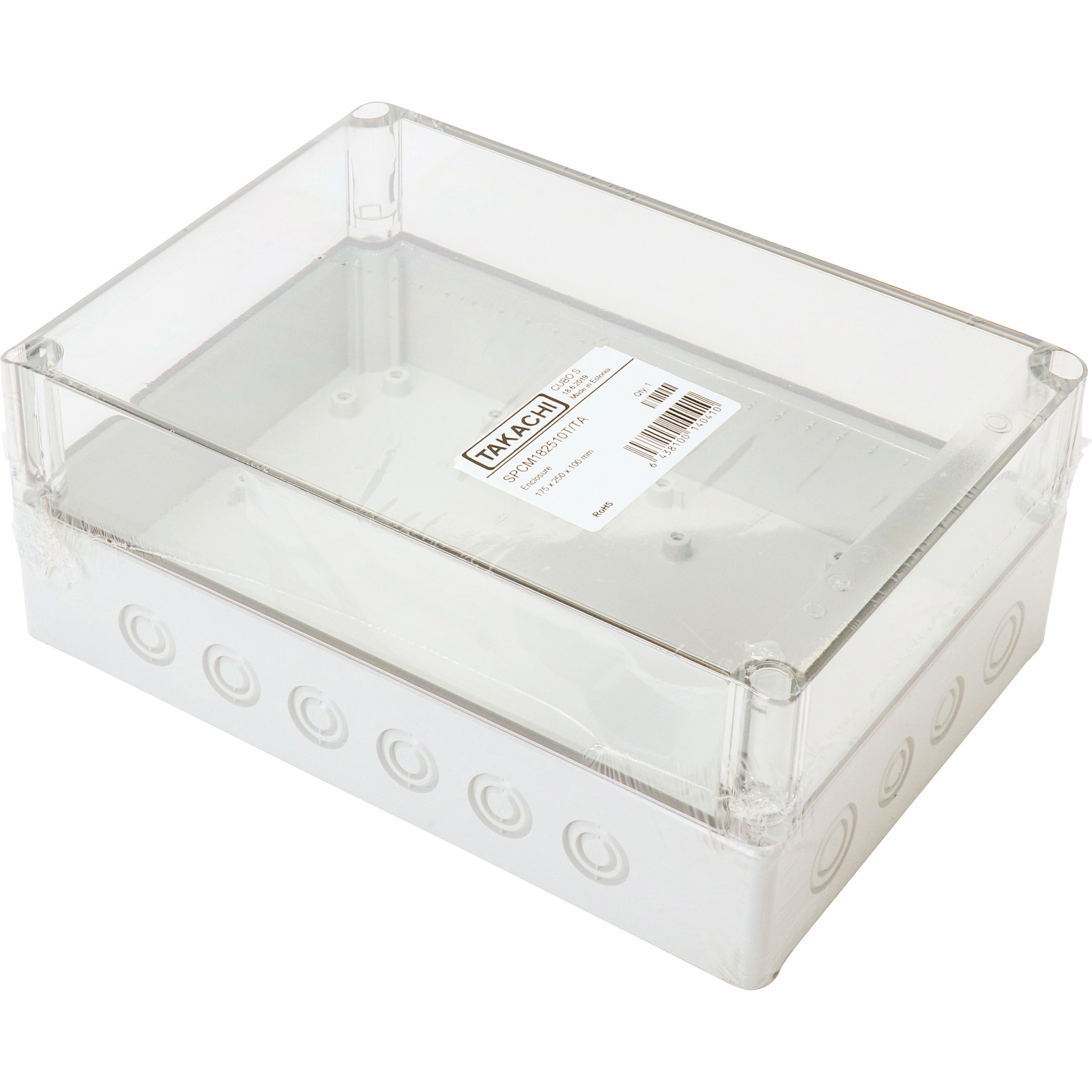 SPCM182510T ノックアウト付 IP67防水ボックス SPCMシリーズ タカチ