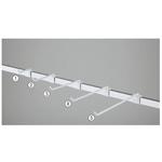 システム什器 角バー用フックハンガー(Φ6mm)ホワイト ストア