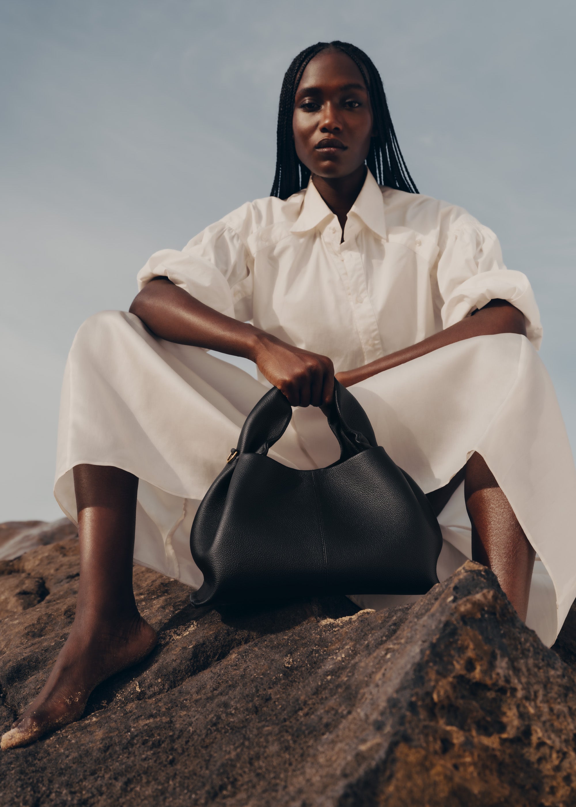 Polène | バッグ - Numéro Neuf - ブラック テクスチャード