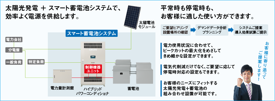 スマート蓄電池システム | 産業用太陽光発電システム：シャープ