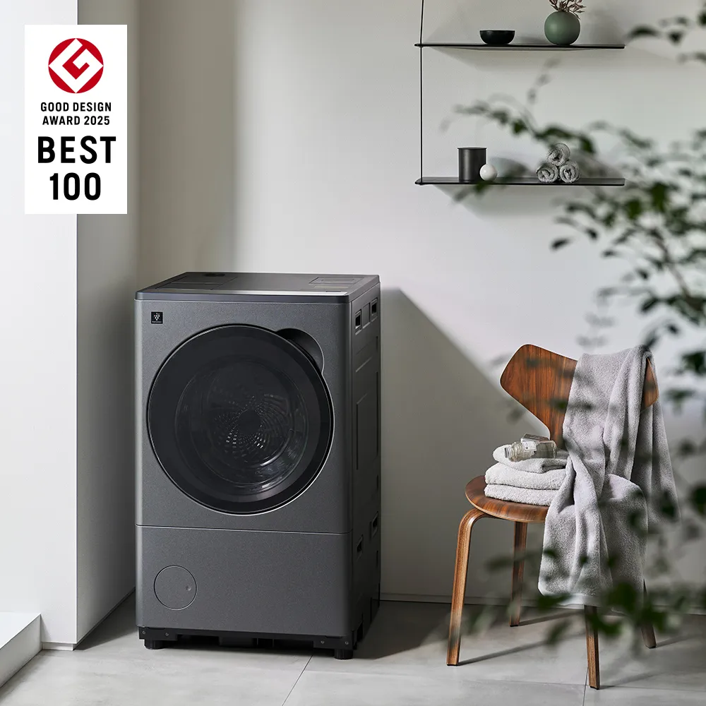 360取付無料！SHARP熱乾燥搭載！コンパクトサイズ高性能ドラム式洗濯機