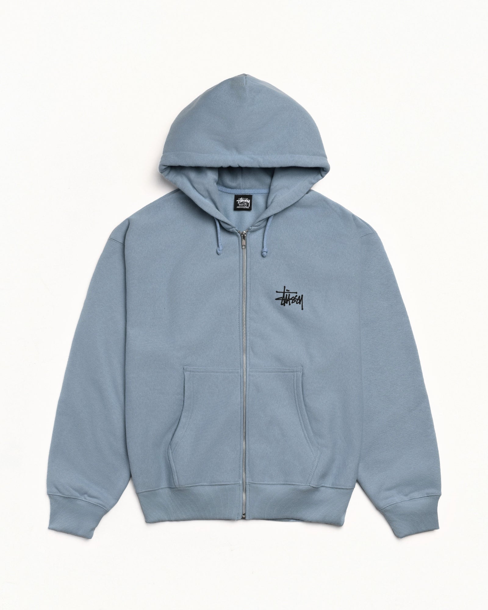 Basic Stüssy Zip Hoodie – Slate | Tee & Sweats | Stüssy Japan