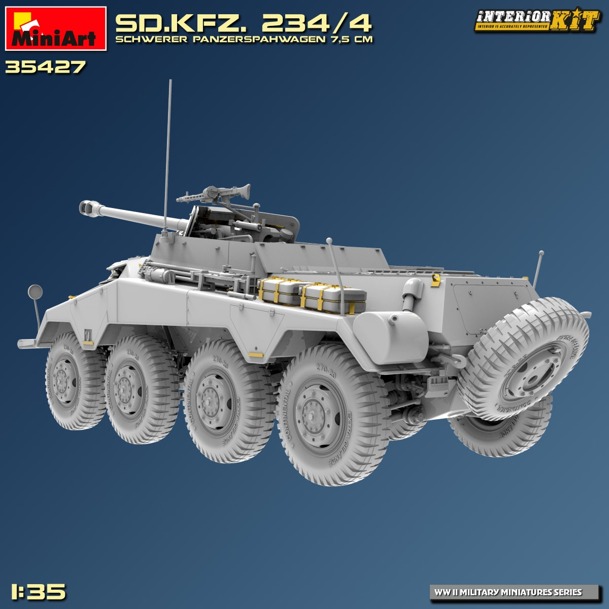 Sd.Kfz.234/4 Schwerer Panzerspahwagen 7,5 cm Interior Kit MiniArt