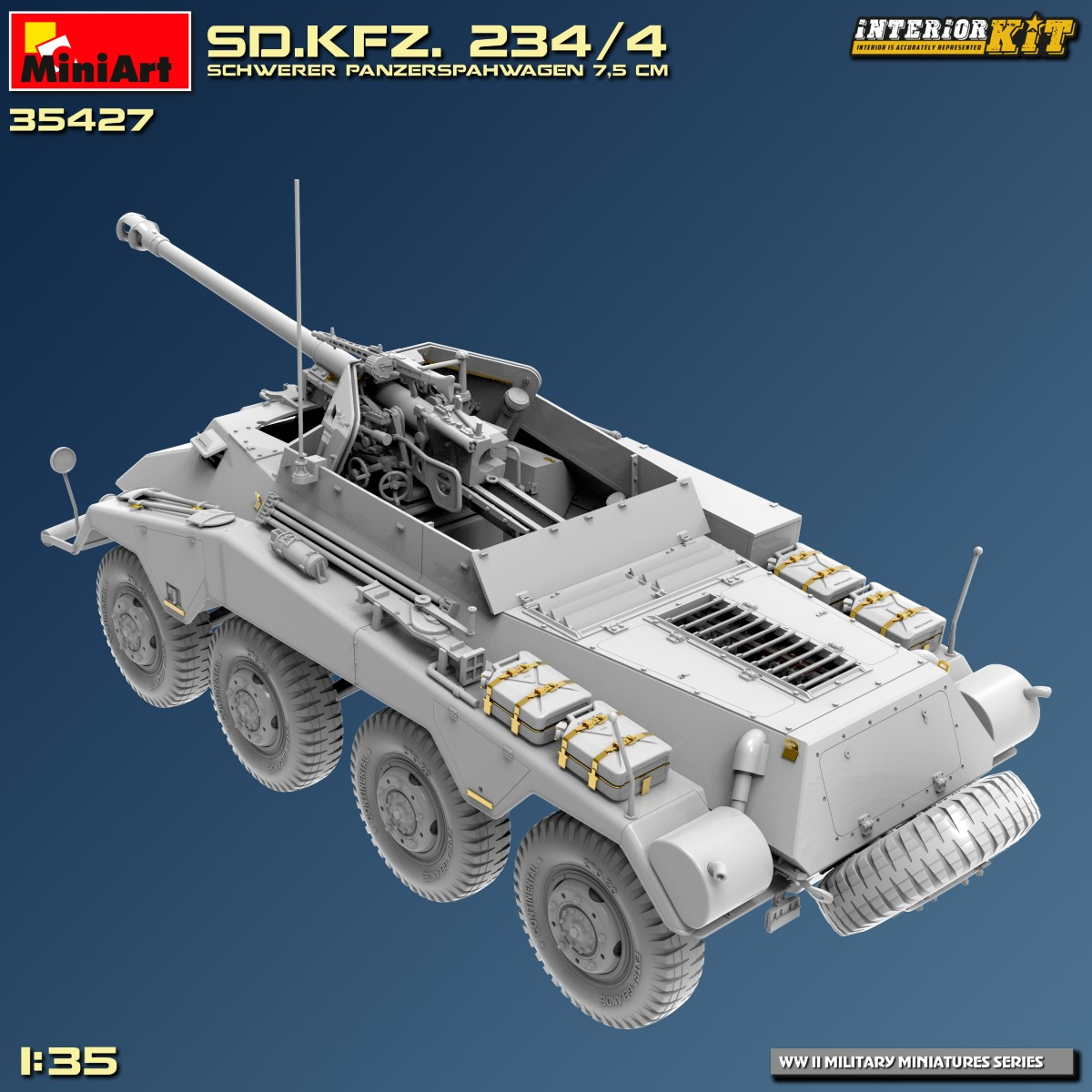Sd.Kfz.234/4 Schwerer Panzerspahwagen 7,5 cm Interior Kit MiniArt