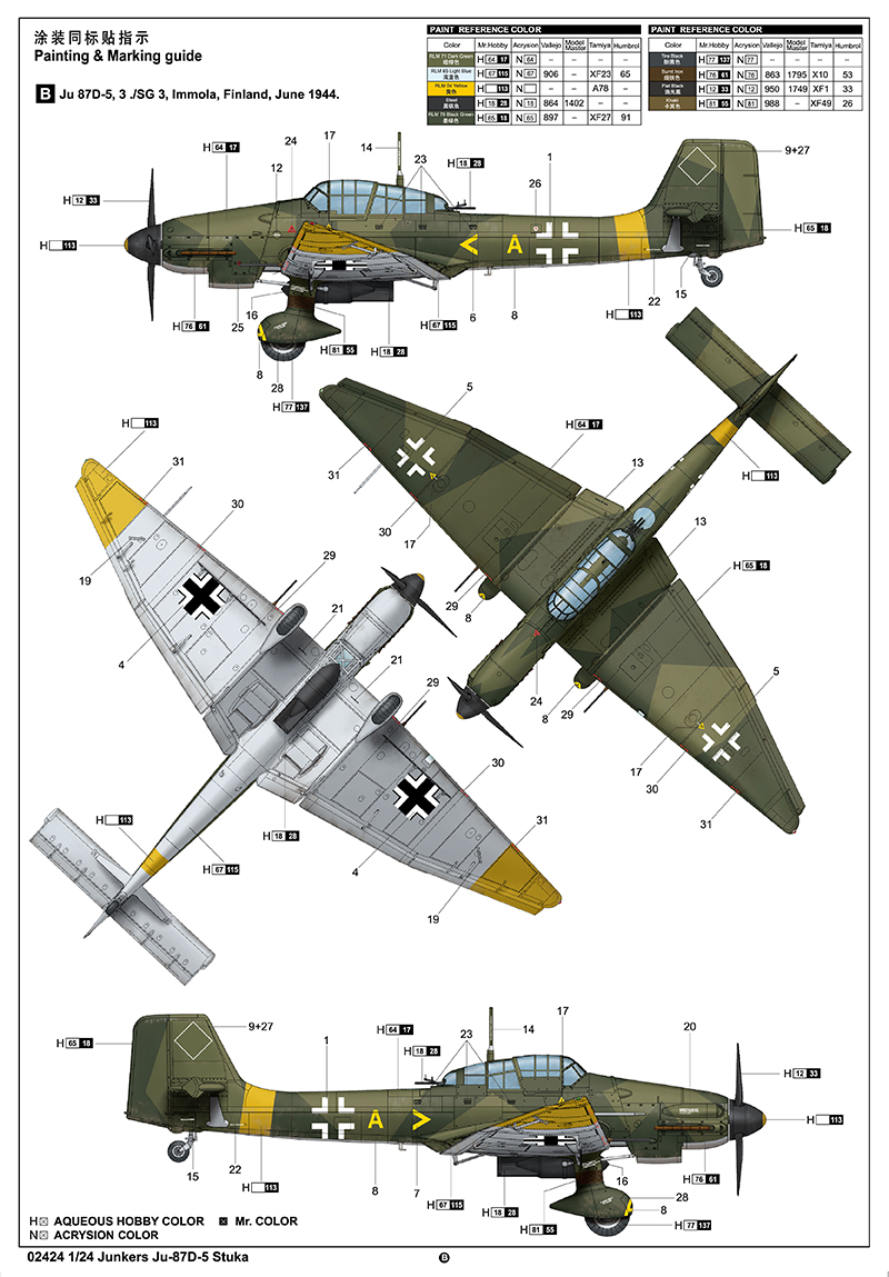 Junkers Ju-87D-5 Stuka Trumpeter 02424