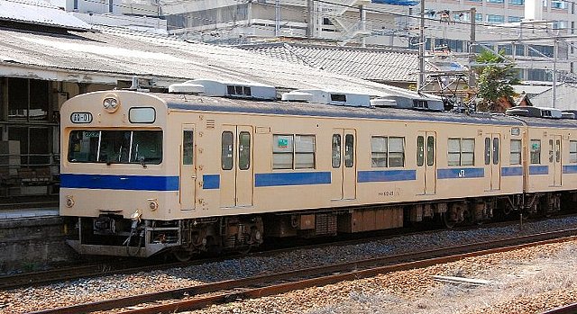 JR西日本 103系 ワンマンカー 山陽本線 呉線用 D編成 広島運転所 - J鉄
