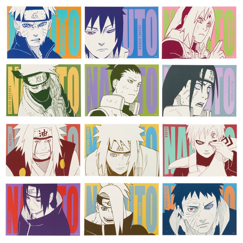 NARUTO原作缶バッジセット ジャンプ 50周年記念 ドライマフラー タオル