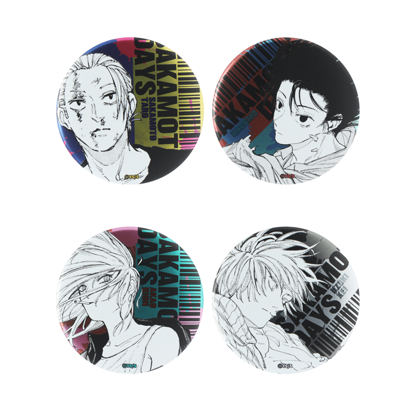 サカモトデイズ オールスター缶バッジ 完全受注生産 シン 白黒 30個