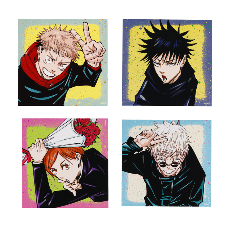 呪術廻戦』箔入りクリアケーススタンド付きシール4枚セット BB4