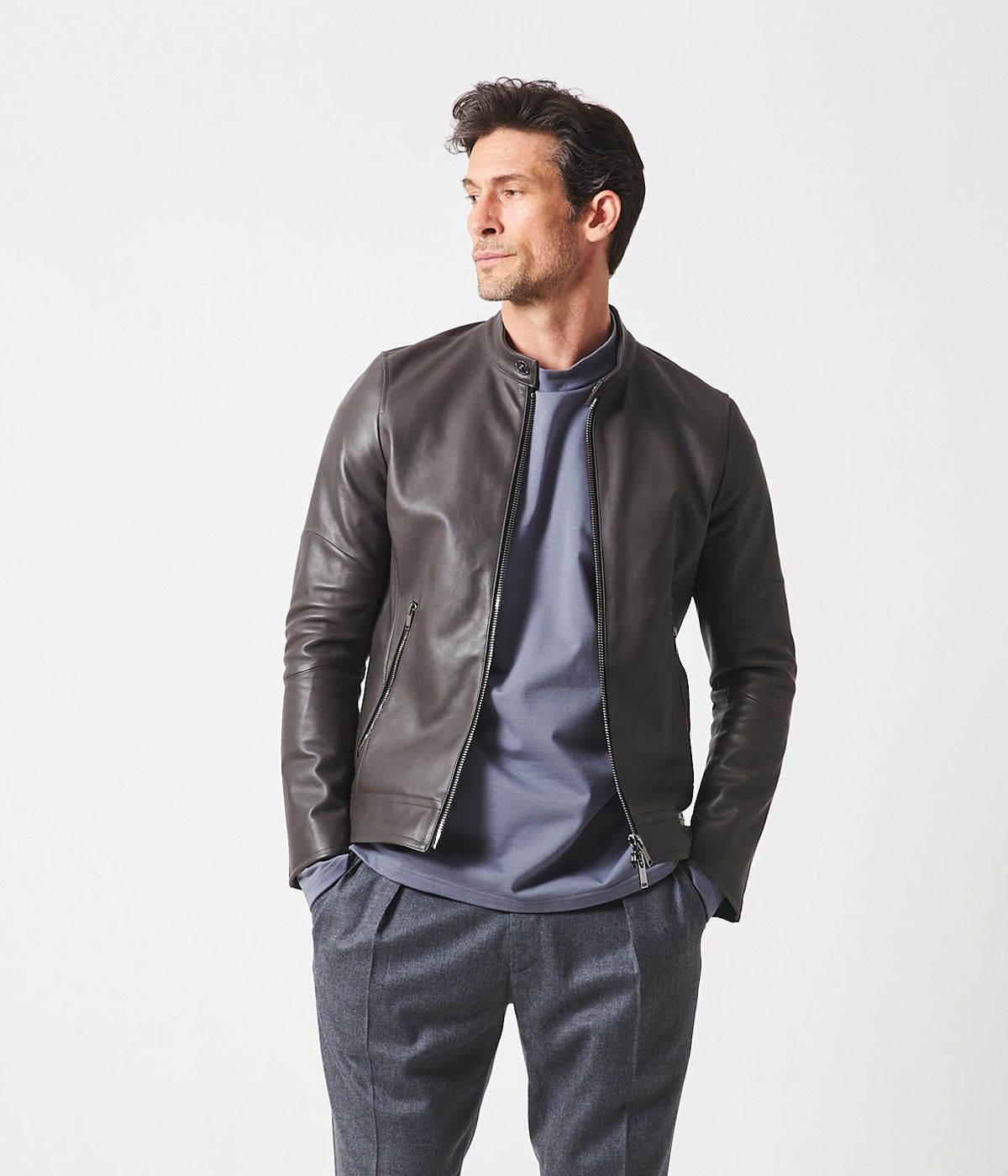 定価20万9000円 junhashimoto スペインラムレザー ライダース 定価20万