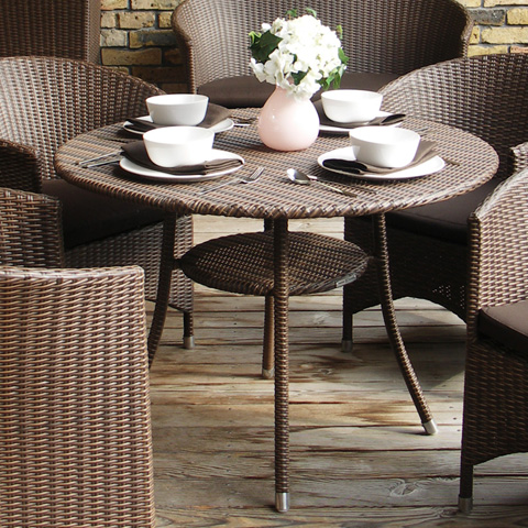 RAUCORD 人工ラタン円形テーブル ケイ・ラウコード アマルフィ