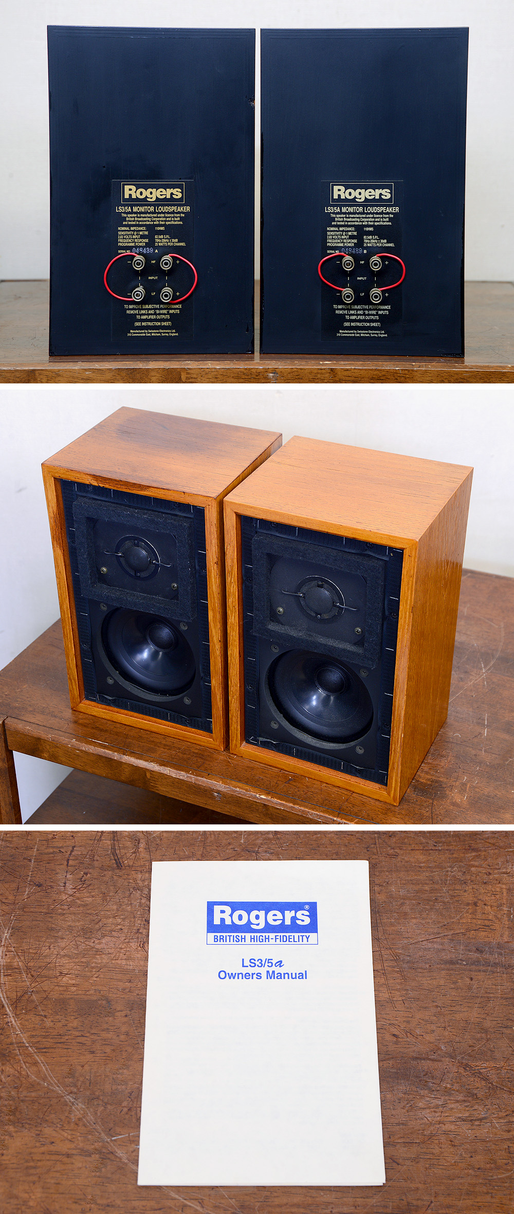 動作良好 Rogers LS3/5A 11Ω スピーカー ペア ロジャース ROGERS