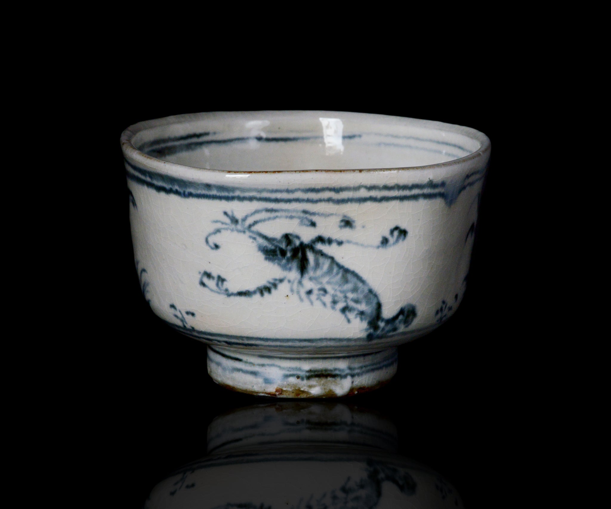 藤田佳三 安南染付茶碗 – 窯と土～Kama-to-tsuchi～