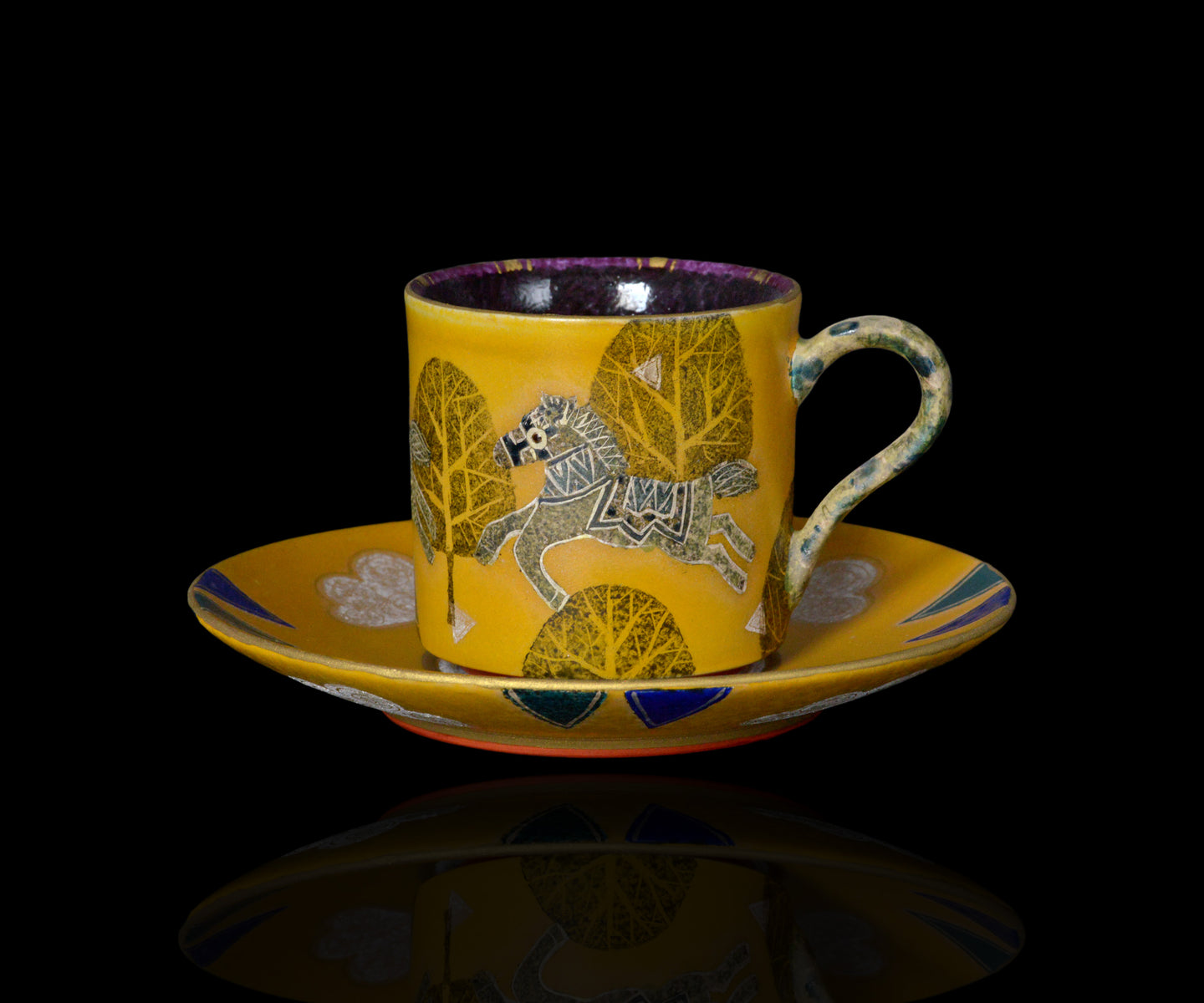 伊藤北斗 釉刻色絵金銀彩 珈琲呑 – 窯と土～Kama-to-tsuchi～