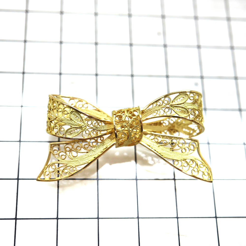 質屋かんてい局オンラインショップ / 茜部店 K18 18金 リボンブローチ